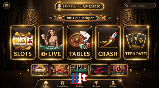 Main screen of Jjjt casino page for PK players