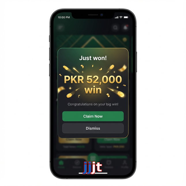 Main screen of Jjjt win page for PK players